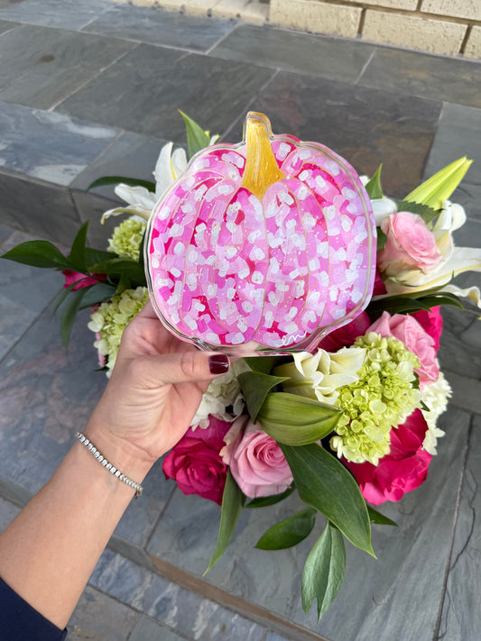 Limited Edition Pink Acrylic Pumpkin