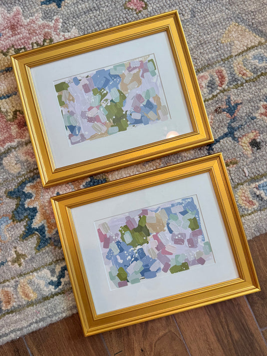 Pair of Original Confetti Paintings