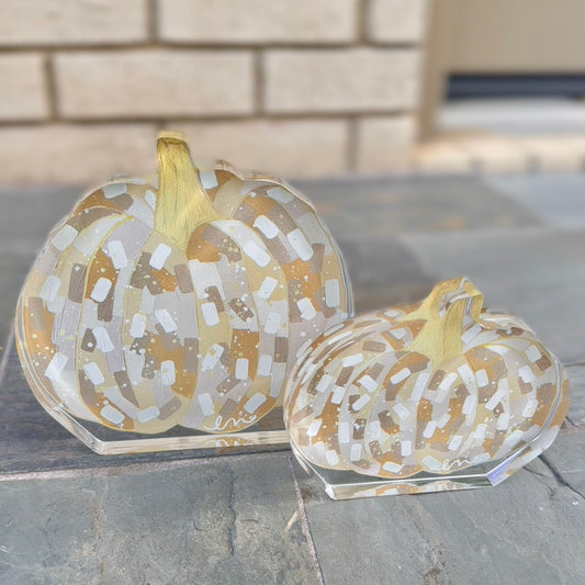 Confetti Pumpkin Acrylic Block (Neutral)