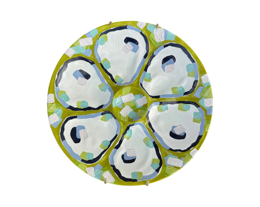 “Confetti Coast Oyster Plate- Green”
