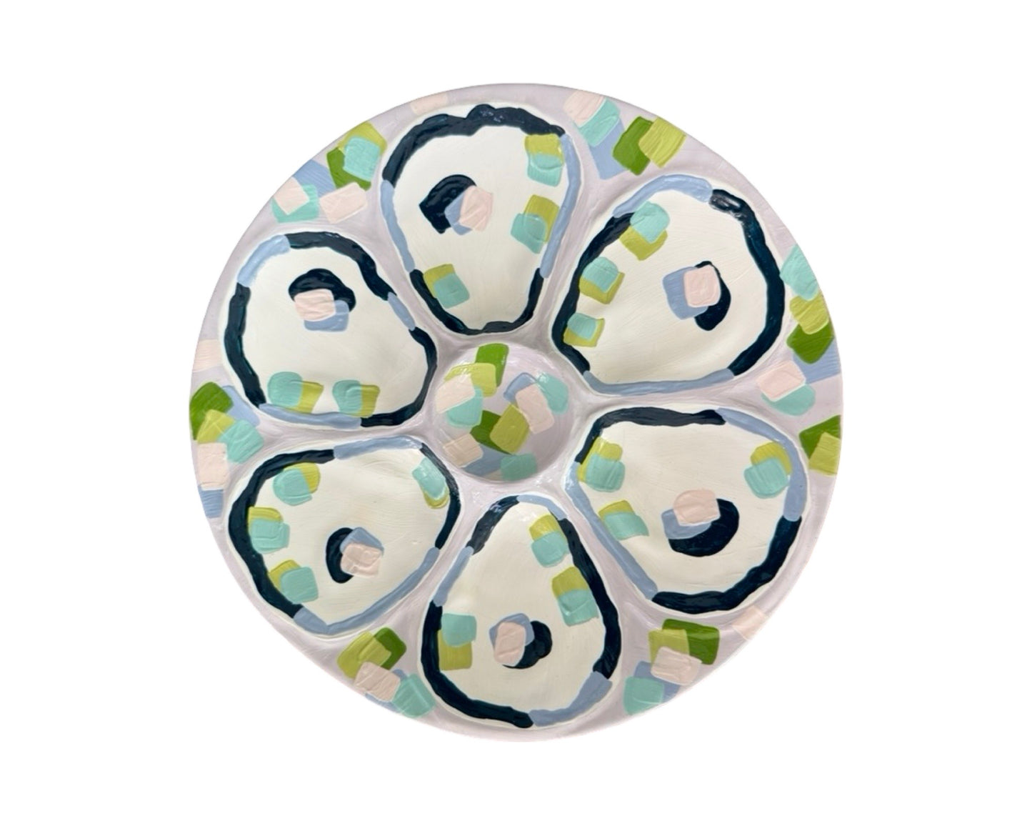 "Confetti Coast Oyster Plate- Lilac"