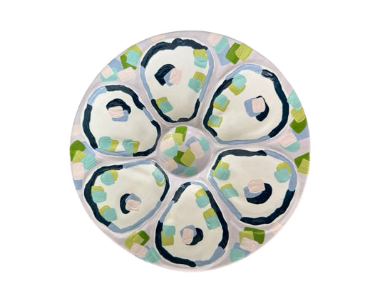 "Confetti Coast Oyster Plate- Lilac"