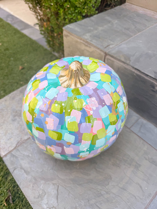 Large Round Pastel Pumpkin