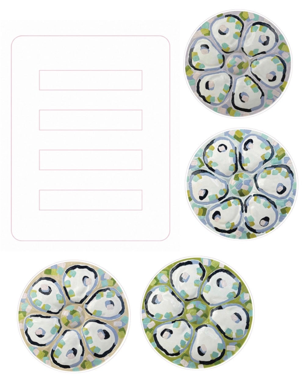 Acrylic Oyster Plate Coasters