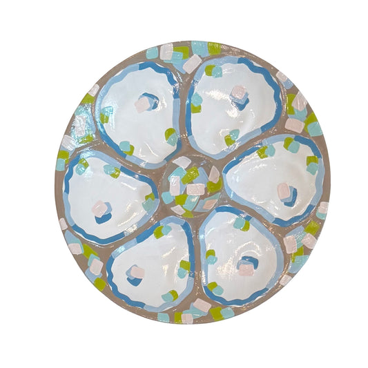 “Confetti Coast Oyster Plate- Taupe”