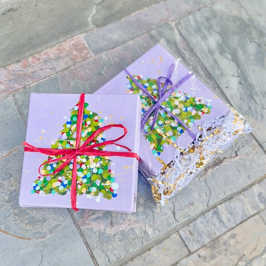 Confetti Christmas Tree- Lavender Canvas