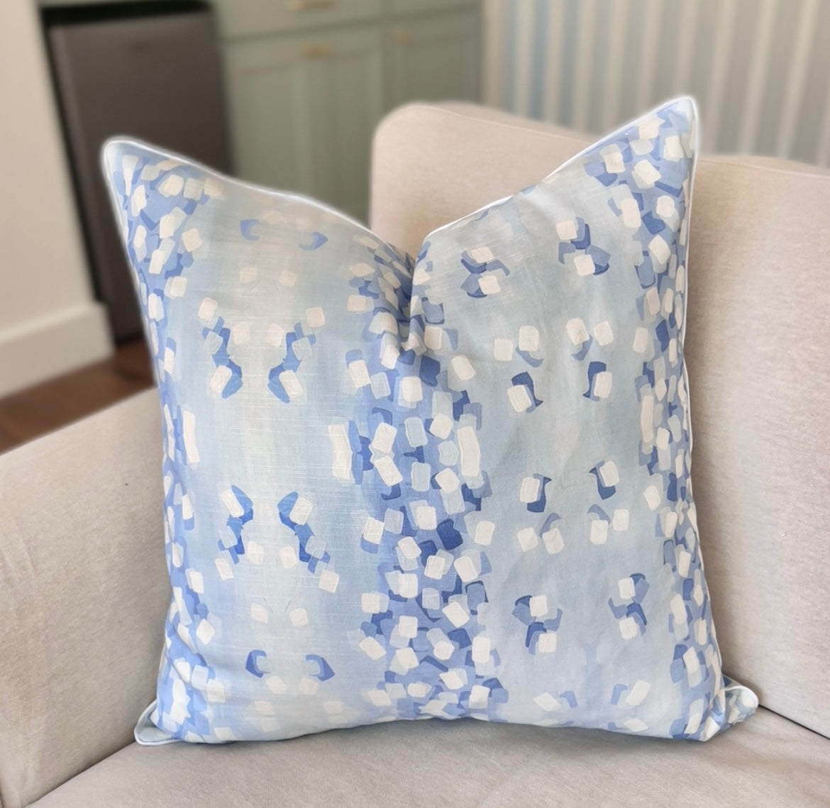 Confetti Animal Print Pillow Cover- BLUE
