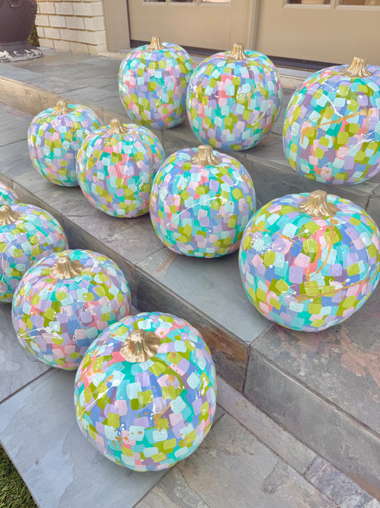 Large Round Pastel Pumpkin