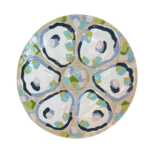 Confetti Coast Oyster Plate- Tan