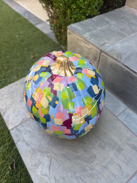 Large Round Jewel Tone Pumpkin