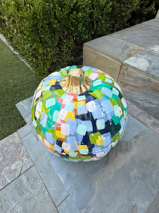 Large Round Colorful Pumpkin