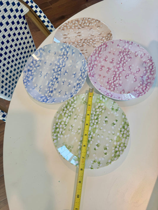 Set of 4 Melamine Cocktail Plates