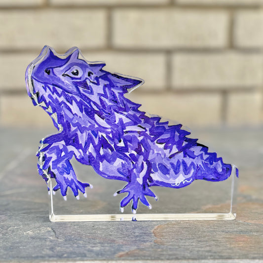 Horned Frog Acrylic Block