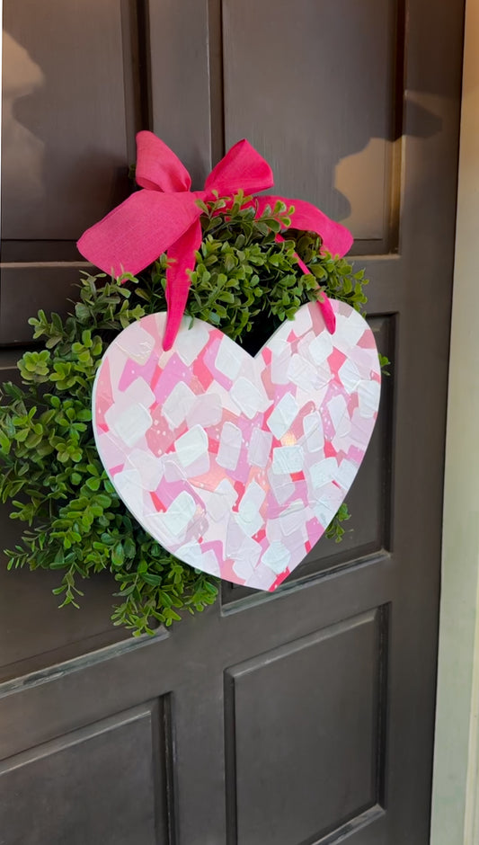 Confetti Heart Door Sign