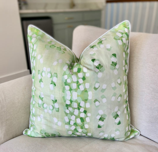 Confetti Animal Print Pillow Cover- GREEN