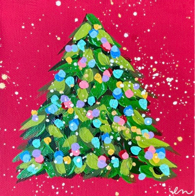 Acrylic Confetti Christmas tree Blocks