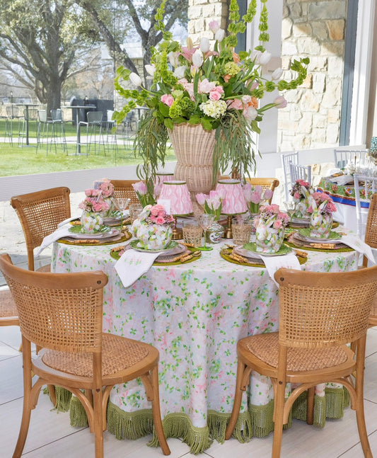 Custom Tablecloth- Pink and Green