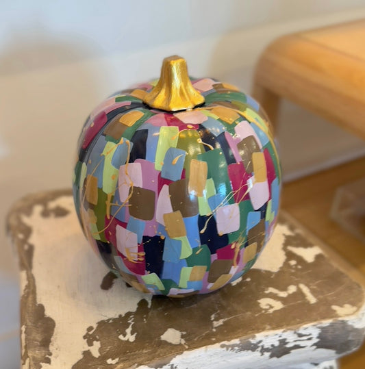 Large Round Jewel Tone Pumpkin