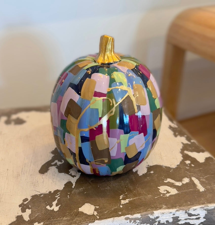 Small Round Jewel Tone Pumpkin