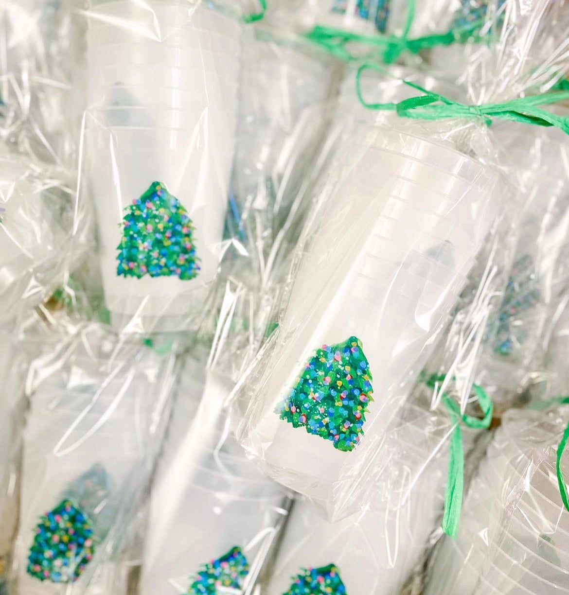 Confetti Christmas Frosted Cups